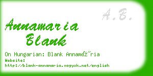 annamaria blank business card